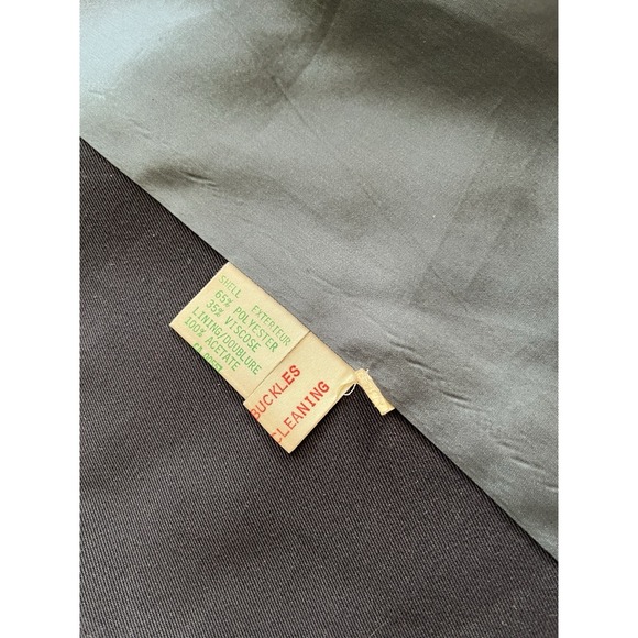 Vintage Cumberland Made In Canada Lined Navy Blue Men's Trench Coat Size 40R - Picture 13 of 16